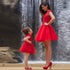 Mother Daughter Matching Red Dress - Priority Shipping Matching Mom and Daughter Outfits Little Palace Store